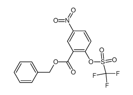 benzyl 5-nitro-2-{[(trifluoromethyl)sulfonyl]oxy}benzoate结构式