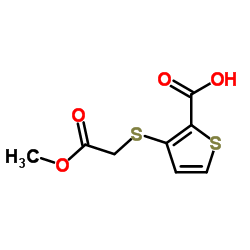 3-[(2-Methoxy-2-oxoethyl)sulfanyl]-2-thiophenecarboxylic acid Structure