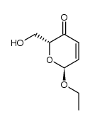 Ethyl-2,3-didesoxy-α-D-glycero-hex-2-enopyranosid-4-ulose结构式