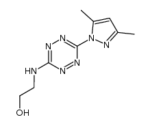 3-(3,5-dimethylpyrazol-1-yl)-6-(2-hydroxyethylamino)-1,2,4,5-tetrazine Structure
