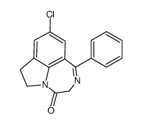 9-Chloro-6,7-dihydro-1-phenylpyrrolo[3,2,1-jk][1,4]benzodiazepin-4(3H)-one Structure