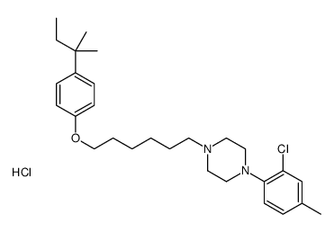 1-(2-chloro-4-methylphenyl)-4-[6-[4-(2-methylbutan-2-yl)phenoxy]hexyl]piperazine,hydrochloride结构式