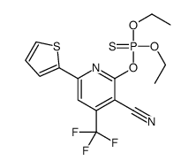 2-[(二乙氧基磷硫代)氧基]-6-(2-噻吩)-4-三氟甲基烟腈结构式