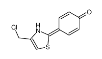 4-[4-(chloromethyl)-3H-1,3-thiazol-2-ylidene]cyclohexa-2,5-dien-1-one结构式