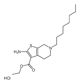 ethyl 2-amino-6-octyl-5,7-dihydro-4H-thieno[2,3-c]pyridine-3-carboxylate,hydrochloride结构式