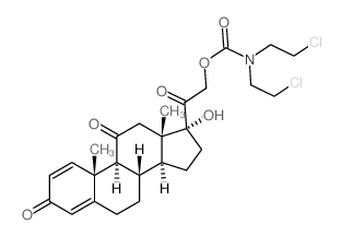 Pregna-1,4-diene-3,11,20-trione,17,21-dihydroxy-, 21-[bis(2-chloroethyl)carbamate] (7CI,8CI) Structure