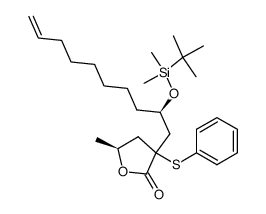 (2RS,4S,2'R)-2'-tert-butyldimethylsilyloxydec-9-en-1-yl-2-(phenylsulfanyl)pentan-1,4-olide Structure