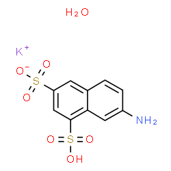 1,3-Naphthalenedisulfonic acid, 7-amino-, monopotassium salt, monohydrate structure