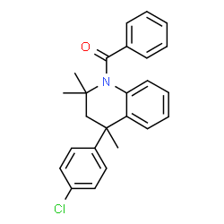 [4-(4-chlorophenyl)-2,2,4-trimethyl-3,4-dihydroquinolin-1(2H)-yl](phenyl)methanone结构式