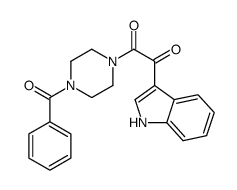 1-(4-benzoylpiperazin-1-yl)-2-(1H-indol-3-yl)ethane-1,2-dione结构式