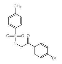Benzenesulfonothioicacid, 4-methyl-, S-[2-(4-bromophenyl)-2-oxoethyl] ester结构式