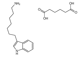 6-hydroxy-6-oxohexanoate,7-(1H-indol-3-yl)heptylazanium结构式