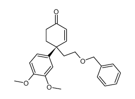 (4R)-4-(3,4-dimethoxyphenyl)-4-[(2-phenylmethoxy)ethyl]cyclohex-2-enone结构式