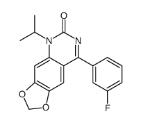 8-(3-fluorophenyl)-5-propan-2-yl-[1,3]dioxolo[4,5-g]quinazolin-6-one结构式