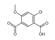 2-氯-4-甲氧基-5-硝基苯甲酸结构式