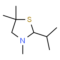 Thiazolidine, 3,5,5-trimethyl-2-(1-methylethyl)- (9CI)结构式