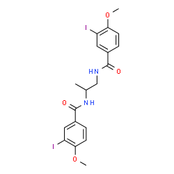 N,N'-1,2-Propanediylbis(3-iodo-4-methoxybenzamide)结构式