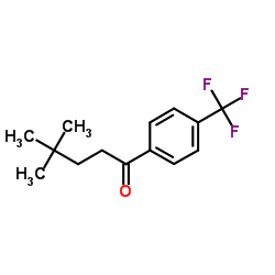 4,4-dimethyl-1-(4-(trifluoromethyl)phenyl)pentan-1-one structure
