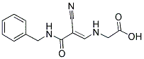 ([3-(BENZYLAMINO)-2-CYANO-3-OXO-1-PROPENYL]AMINO)ACETIC ACID Structure