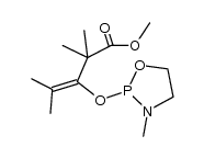 2,2,4-trimethyl-3-(3-methyl-[1,3,2]oxazaphospholidin-2-yloxy)-pent-3-enoic acid methyl ester Structure