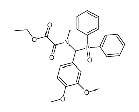 ethyl N-[(3,4-dimethoxyphenyl)(diphenylphosphinoyl)methyl]-N-methyloxalamate结构式