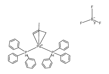 bis(triphenylphosphine){(1,2,3-η)-2-methyl-2-propenyl}palladium tetrafluoroborate结构式