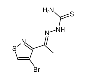 Methyl(4-bromo-3-isothiazolyl) ketone thiosemicarbazone structure