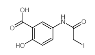 Benzoic acid,2-hydroxy-5-[(2-iodoacetyl)amino]-结构式