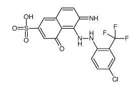 6-amino-5-[[4-chloro-2-(trifluoromethyl)phenyl]azo]-4-hydroxynaphthalene-2-sulphonic acid structure