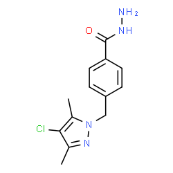 4-[(4-Chloro-3,5-dimethyl-1H-pyrazol-1-yl)methyl]benzohydrazide结构式