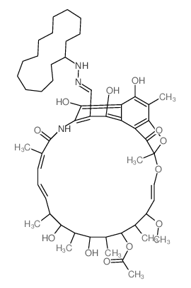 3-(cyclopentadecylhydrazono-methyl)-rifamycin Structure