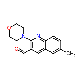 6-Methyl-2-(4-morpholinyl)-3-quinolinecarbaldehyde structure