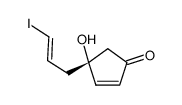 (4R)-4-hydroxy-4-(3-iodoprop-2-enyl)cyclopent-2-en-1-one Structure