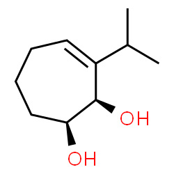 3-Cycloheptene-1,2-diol,3-(1-methylethyl)-,(1S,2R)-(9CI)结构式