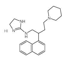 1-Piperidinebutanamine,N-(4,5-dihydro-1H-imidazol-2-yl)-b-1-naphthalenyl-, hydriodide (1:1)结构式