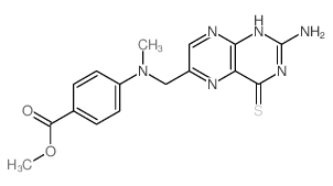 methyl 4-[(2-amino-4-sulfanylidene-1H-pteridin-6-yl)methyl-methyl-amino]benzoate结构式