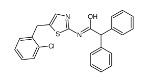 N-[5-[(2-chlorophenyl)methyl]-1,3-thiazol-2-yl]-2,2-diphenylacetamide结构式