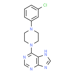 6-(4-(3-chlorophenyl)piperazin-1-yl)-9H-purine结构式