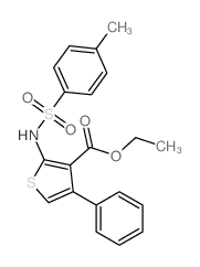 ethyl 2-[(4-methylphenyl)sulfonylamino]-4-phenyl-thiophene-3-carboxylate Structure