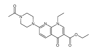 ethyl 7-(4-acetyl-1-piperazinyl)-1-ethyl-1,4-dihydro-4-oxo-1,8-naphthyridine-3-carboxylate Structure