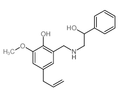 Benzenemethanol, alpha-((((2-hydroxy-3-methoxy-5-(2-propenyl)phenyl)methyl)amino)methyl)- picture