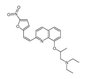 N,N-diethyl-2-[2-[(E)-2-(5-nitrofuran-2-yl)ethenyl]quinolin-8-yl]oxypropan-1-amine Structure