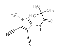 Propanamide,N-(4,5-dicyano-1-methyl-1H-pyrazol-3-yl)-2,2-dimethyl-结构式