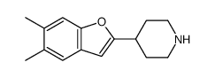 4-(5,6-dimethyl-1-benzofuran-2-yl)piperidine结构式