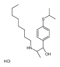 (1R,2S)-2-(octylamino)-1-(4-propan-2-ylsulfanylphenyl)propan-1-ol,hydrochloride Structure