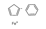 {(η5-cyclopentadienyl)Fe(η5-C6H6)}2结构式