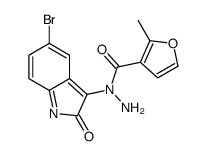 N-(5-bromo-2-oxoindol-3-yl)-2-methylfuran-3-carbohydrazide结构式