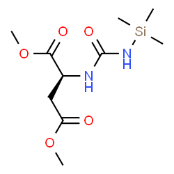 2-[[[(Trimethylsilyl)amino]carbonyl]amino]butanedioic acid dimethyl ester Structure