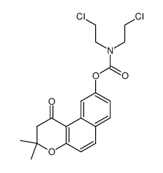 4'-N,N-Bis-(2-chloraethyl)-carbamoylester von 2,2-Dimethyl-4'-hydroxy-benzo-5,6-chroman-4-on Structure