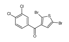 (2,5-dibromothiophen-3-yl)-(3,4-dichlorophenyl)methanone Structure